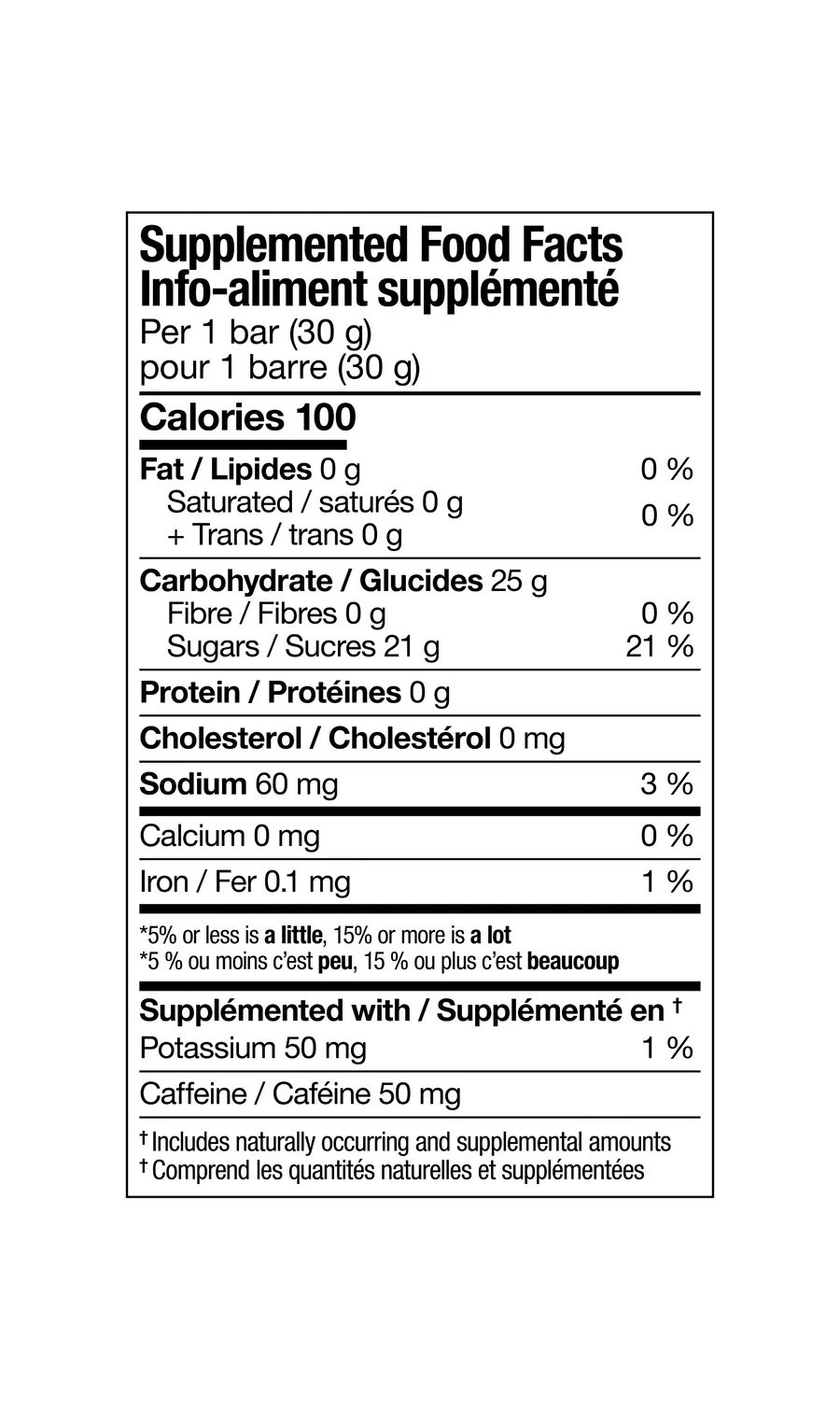Xact Nutrition - Barre de fruit énergétique - Citron (caféine)