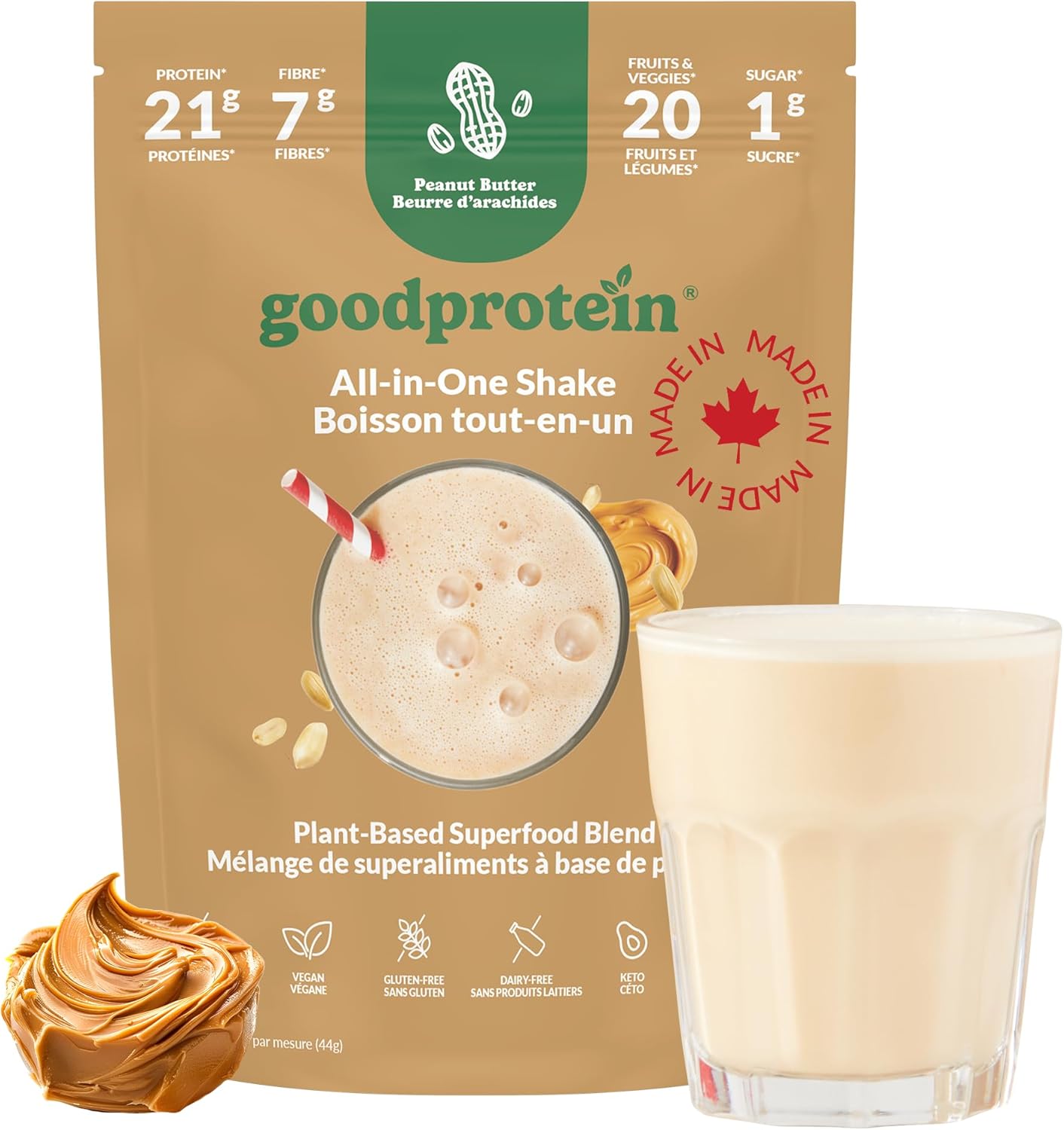Good Protein - Beurre d'arachide - 880g (20 portions)