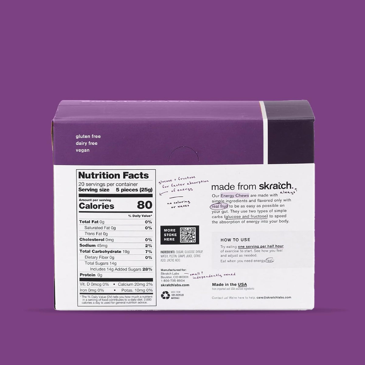 Skratch - Bouchées énergétiques - Raisin (1 unité)