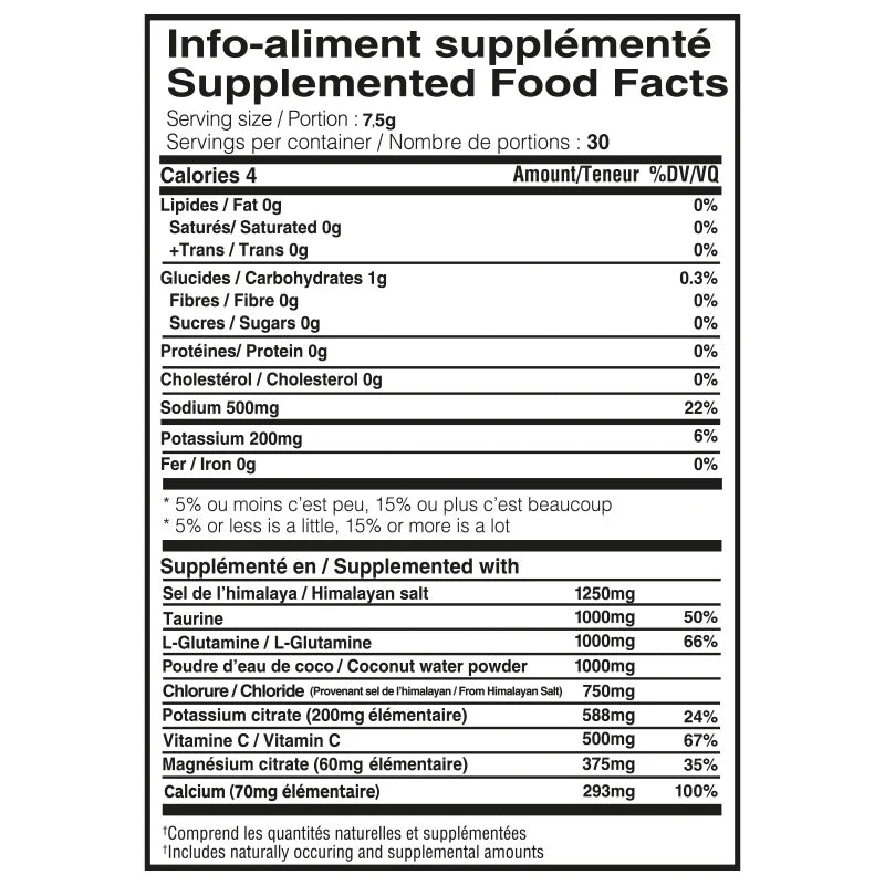 Yummy Sports - Hydra+ Electrolytes (avec caféine) - 30 portions