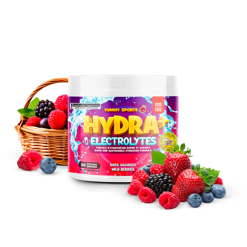 Yummy Sports - Hydra+ Electrolytes (avec caféine) - 30 portions