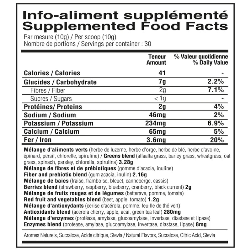 Yummy Sports - Greens - 30 portions