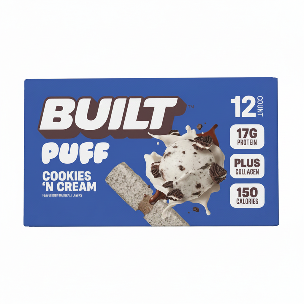 Built Puff Cookies N Cream boîte - fond blanc