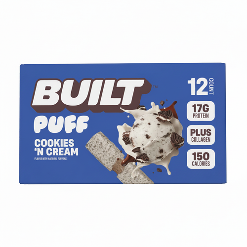 Built Puff Cookies N Cream boîte - fond blanc