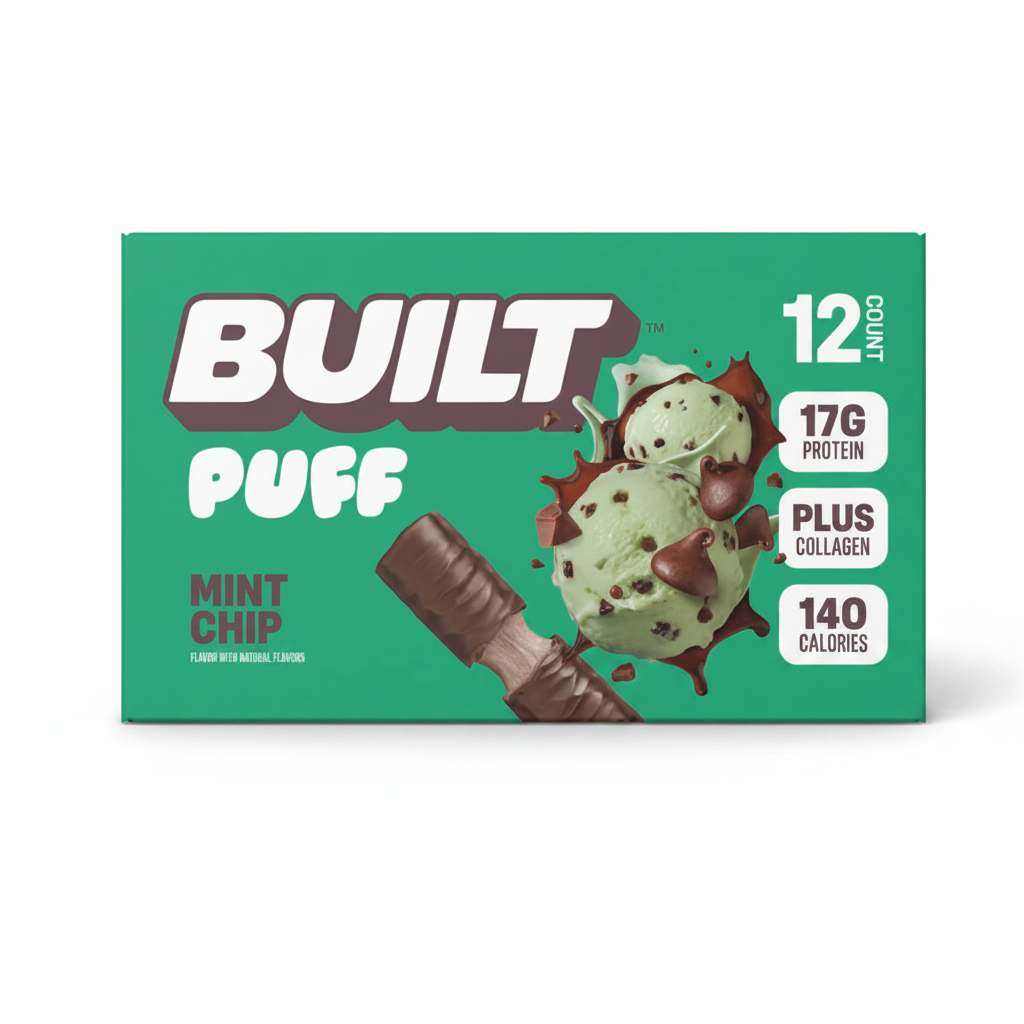 Built Puff Mint Chip boîte - fond blanc
