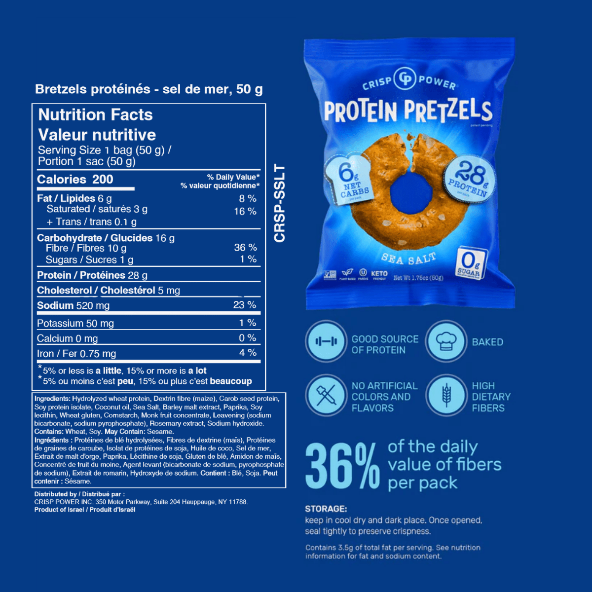 Protein Pretzel - Sel de mer (1 unité)